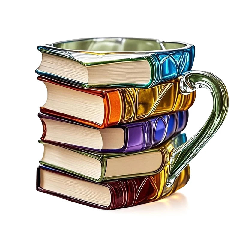 3D Book Stack Coffee Mug (11oz)