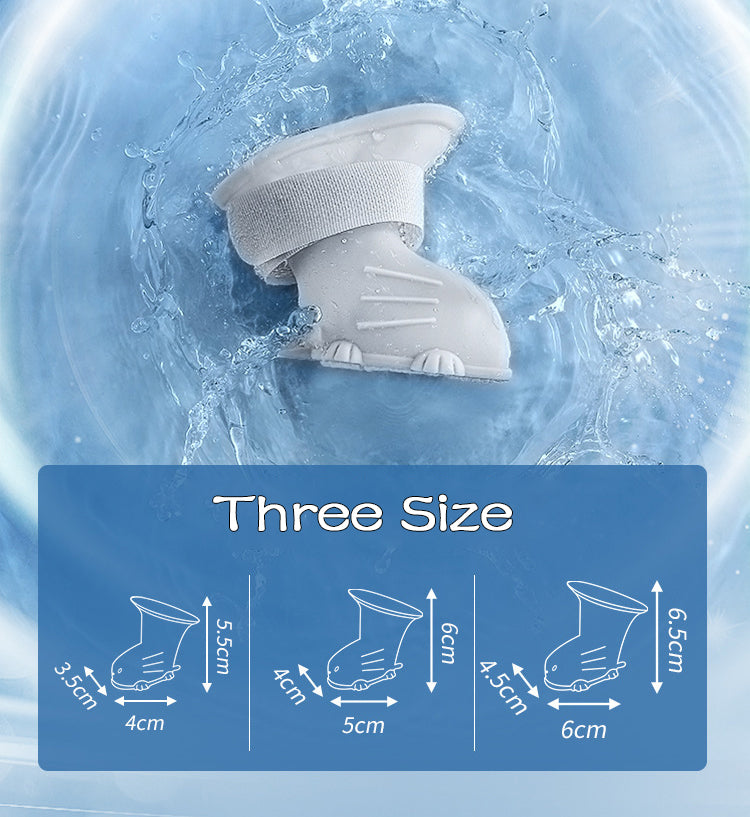 Dog Rain Boots 4Pcs Pet Dog Puppy Warm Waterproof Silicone Non-Slip Rain Boots Footwear Shoes Dog Cat Pet Toy Dog Rain Boots  Dog Rain Shoes, Cat Rain Boots, Waterproof Foot Cover, Soft Bottom Shoes