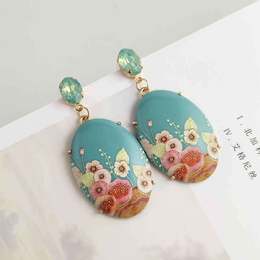 Earrings for Women Flower Printed