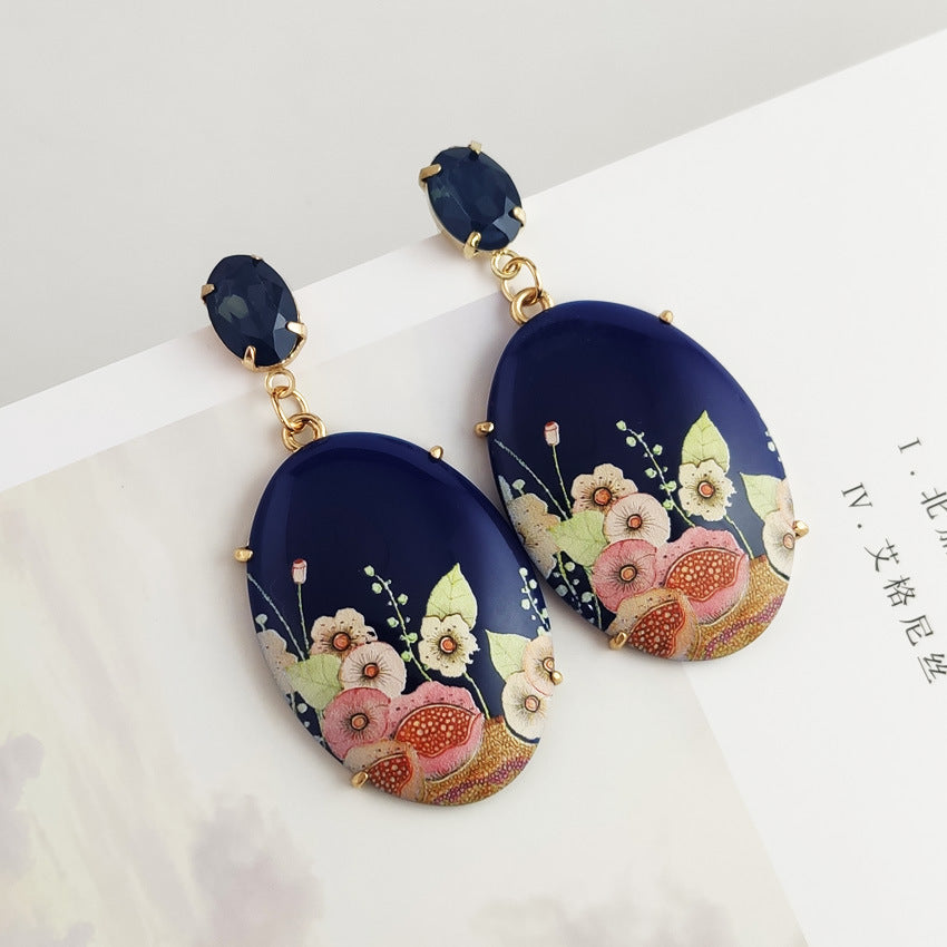 Earrings for Women Flower Printed