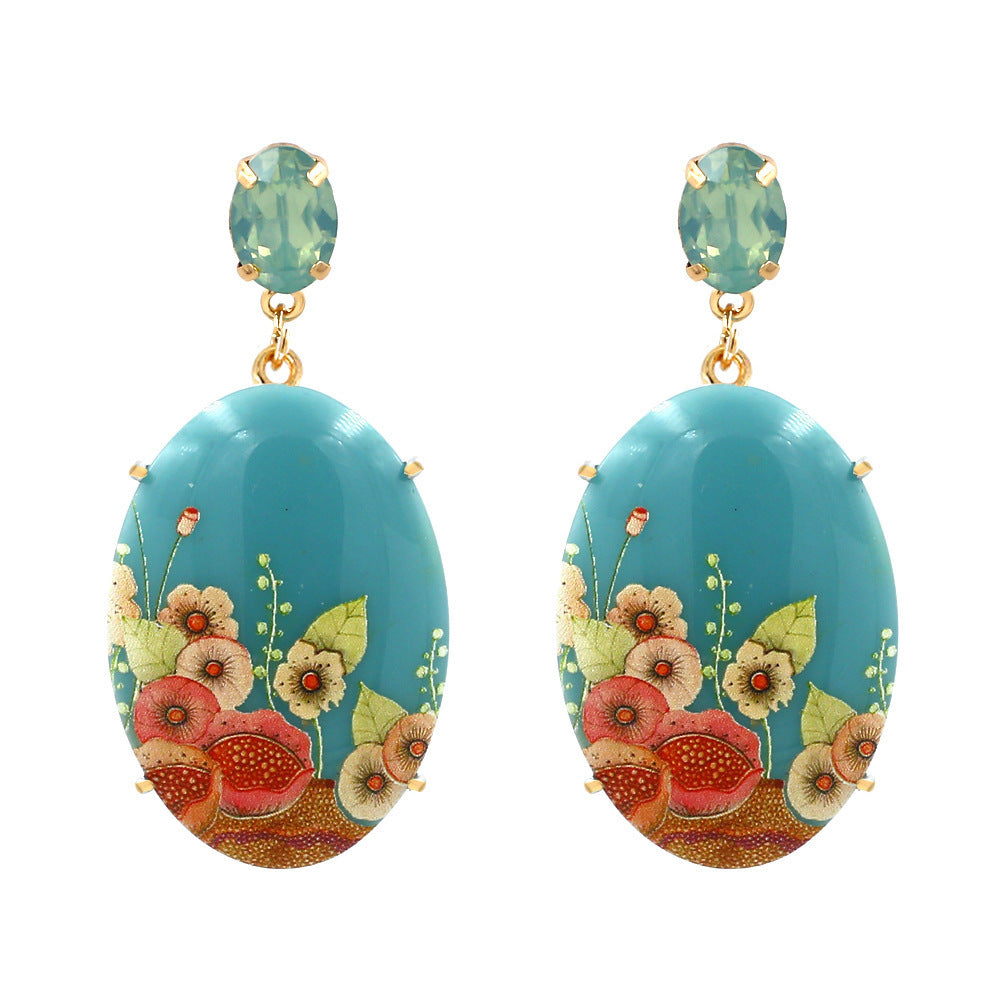 Earrings for Women Flower Printed