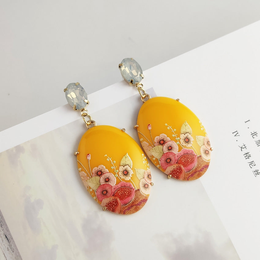 Earrings for Women Flower Printed