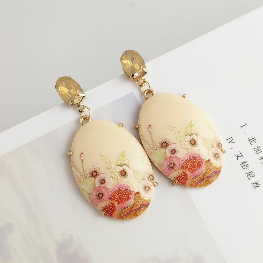 Earrings for Women Flower Printed