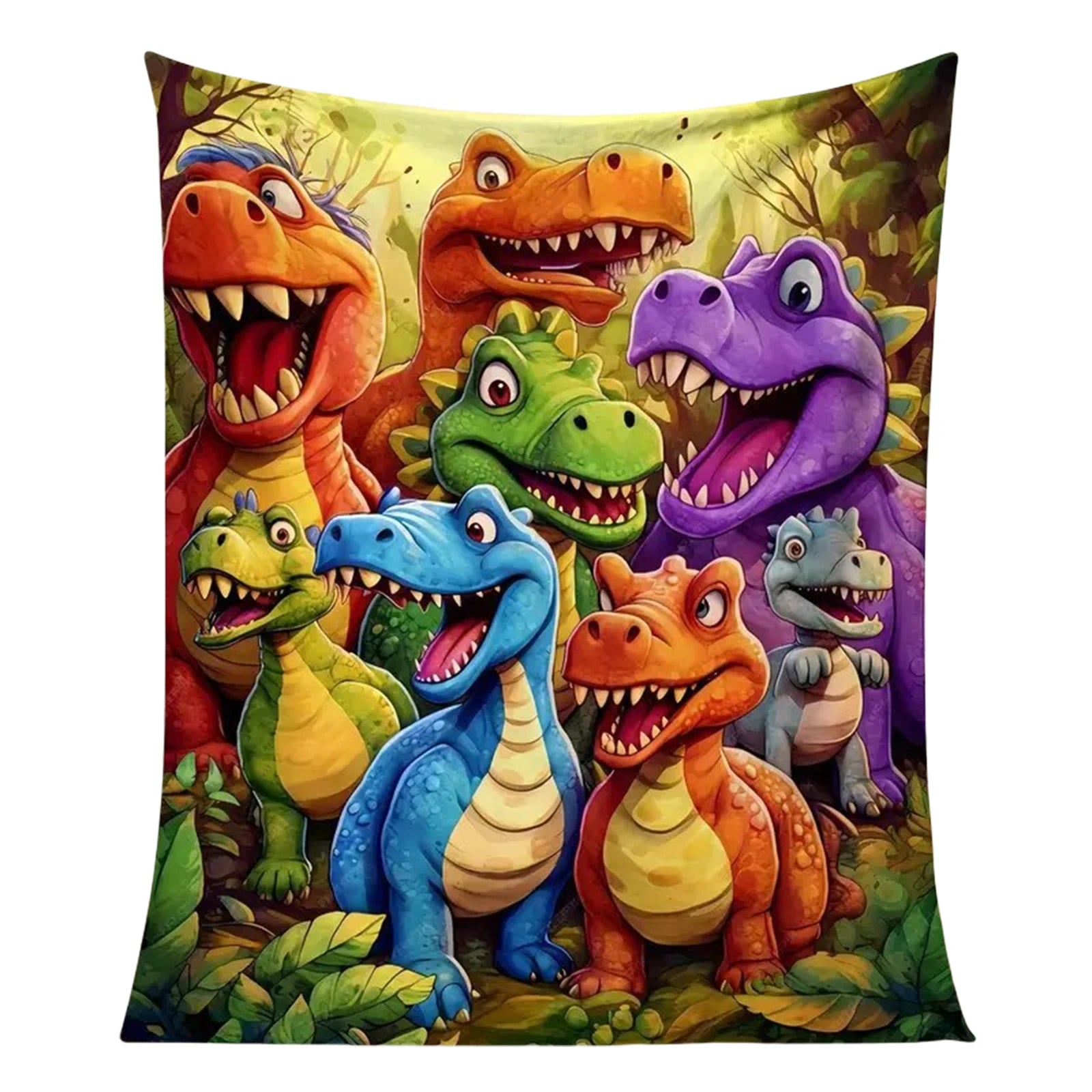 Kids Dinosaur Flannel Blanket Set🦖💚