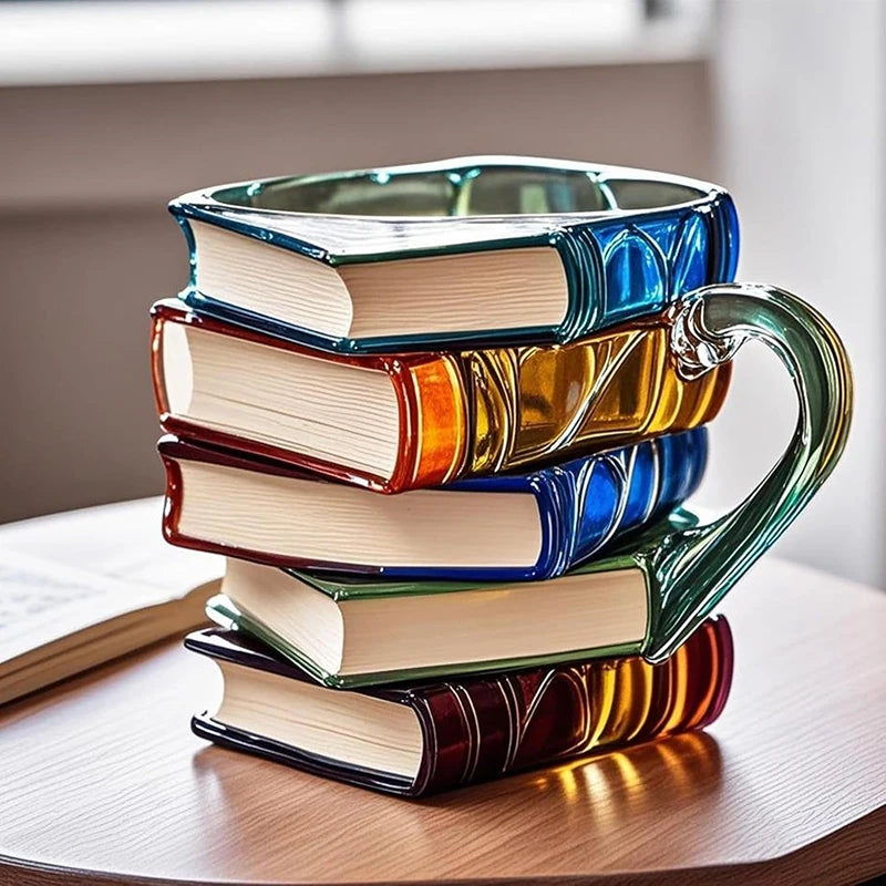 3D Book Stack Coffee Mug (11oz)