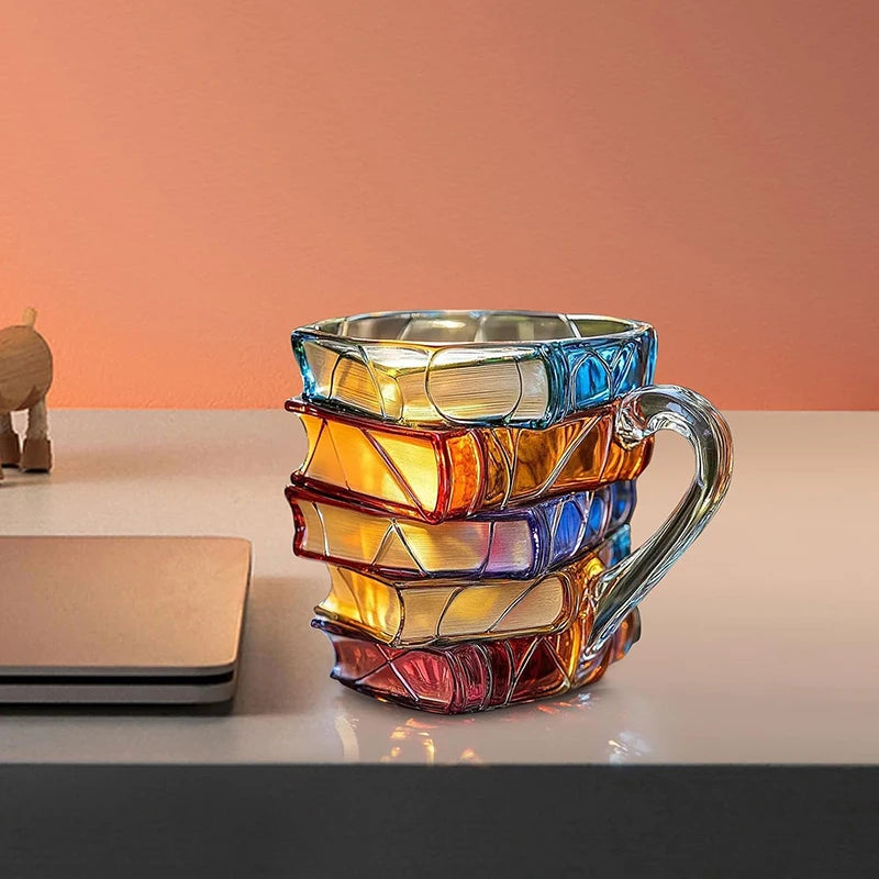 3D Book Stack Coffee Mug (11oz)