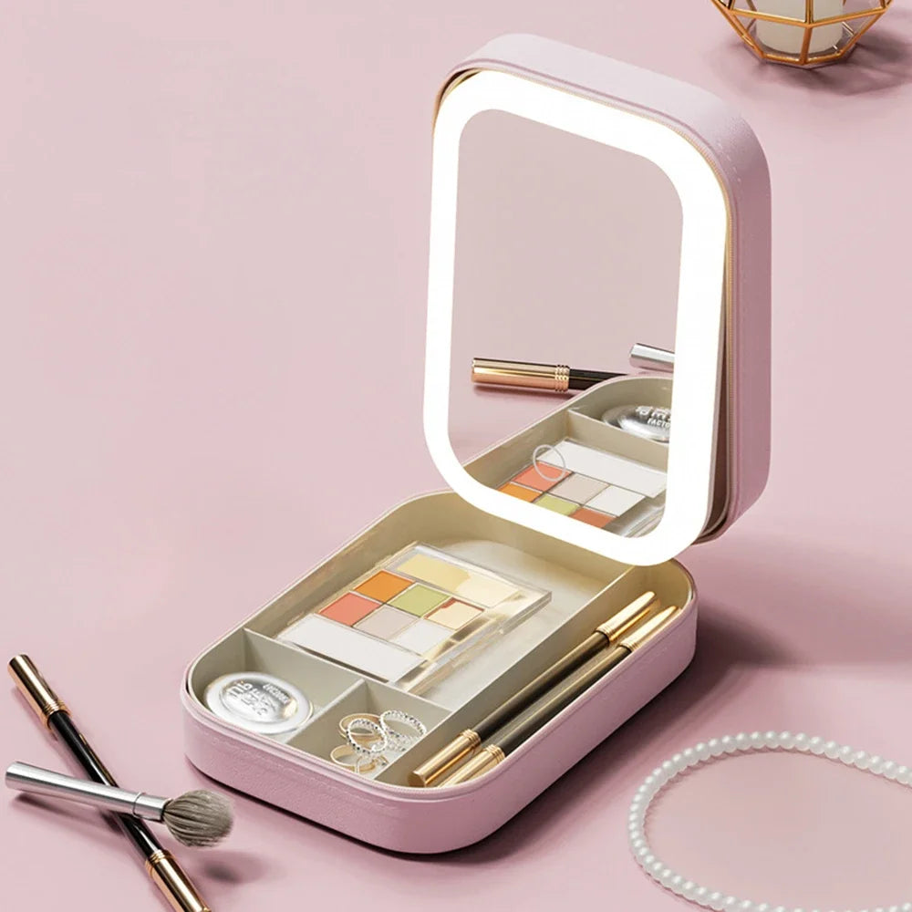 LED Lighted Travel Makeup Case 💄✨