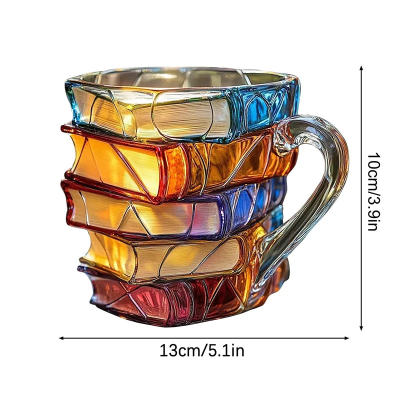 3D Book Stack Coffee Mug (11oz)