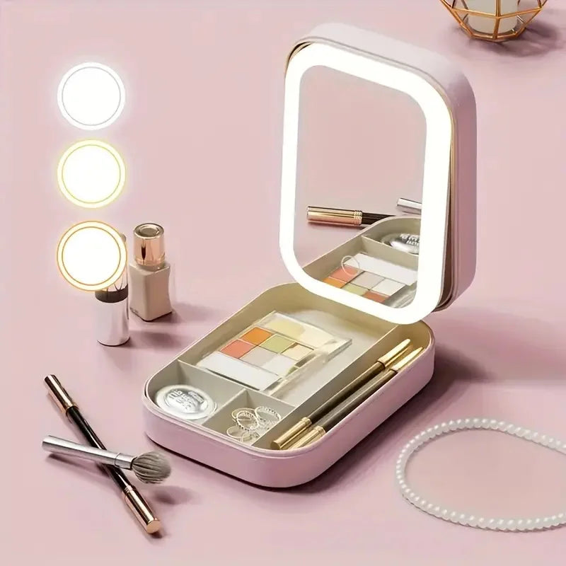 LED Lighted Travel Makeup Case 💄✨