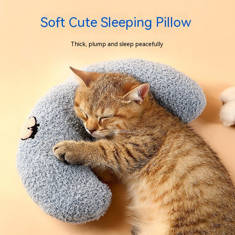 Dog Cat Sleeping Moon Pillow Small Dog Plush Pillow